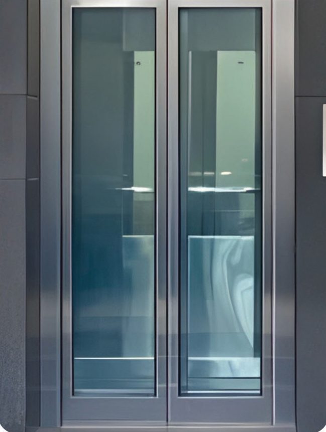 Mild-steel automatic glass door